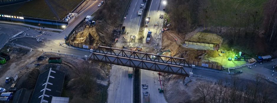 A48 bei Höhr-Grenzhausen: Fahrbahnverengung wegen Brückenbaus