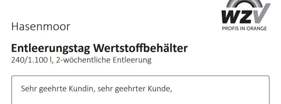 Orangene Wertstofftonne