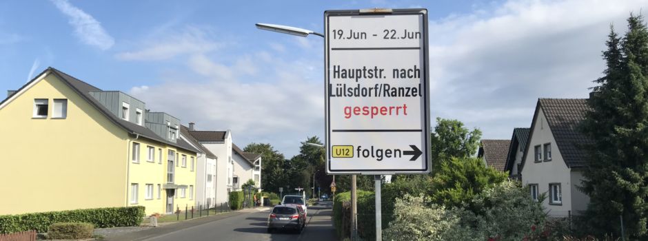 Sperrung der Hauptstraße in Niederkassel ab morgen
