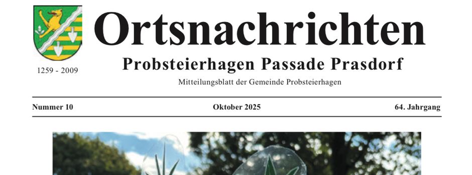 Ortsnachrichten Oktober 2025