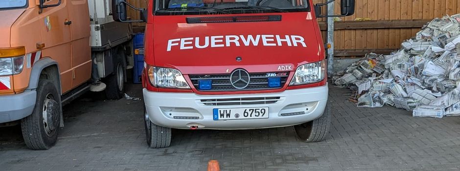 Feuerwehrauto wieder "im Stall"