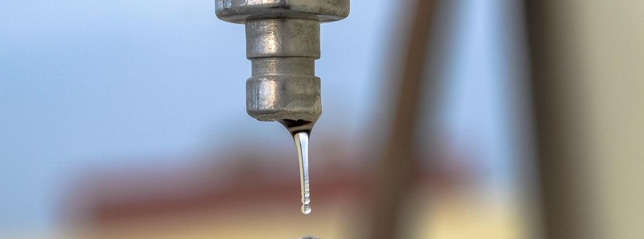 Aufforderung zum sparsamen Umgang mit Wasser