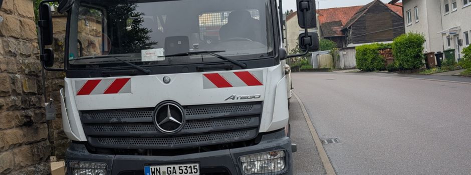 Bauarbeiten am Gasnetz in Waibstadter Straße