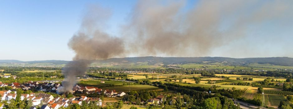 Rauchwolke über Mainz zu sehen: Großeinsatz in Heidesheim