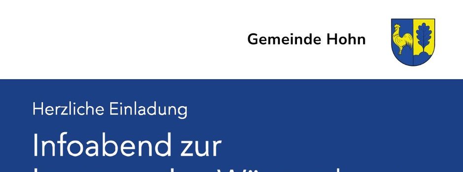 Start der Wärmeplanung in Hohn
