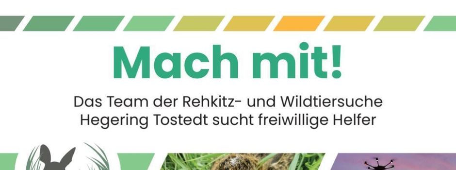 Freiwillige Helfer für Rehkitz- und Wildtiersuche gesucht