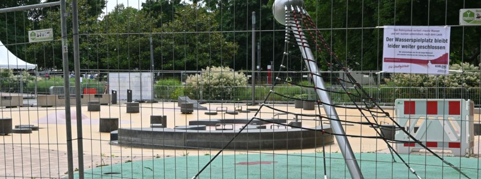 Koblenz: Wasserspielplatz am Deutschen Eck bleibt wegen Leck weiterhin geschlossen