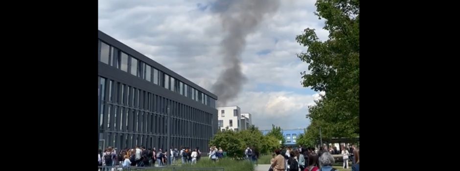 Feuer an der Hochschule Mainz