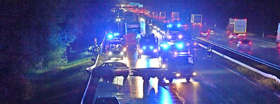 Erneut schwere Unfälle auf der A2 nach kräftigen Graupelschauer