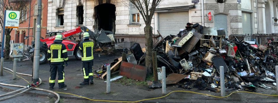 Großbrand in Wiesbaden: Einsatzkräfte stundenlang im Einsatz