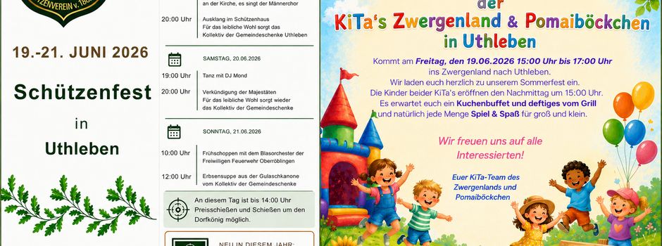Sommerfest der KiTa‘s Zwergenland & Pomaiböckchen und Schützenfest