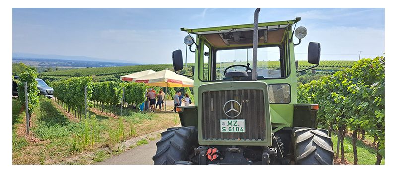 Großes Weinwochenende: Verkostung und Traktor-Shuttle bei Familie Huff
