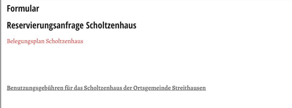 Scholtzenhaus einfach online reservieren