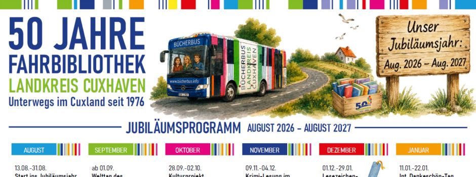 Fahrbibliothek startet mit ganzjährigem Jubiläumsprogramm