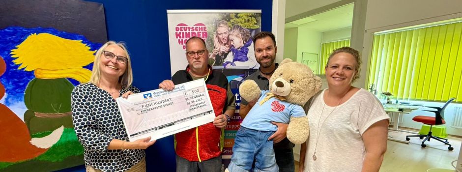 Spendenübergabe vom Straßenfest in Schmidhahn