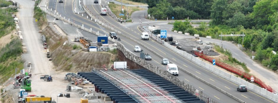 Salzbachtalbrücke in Wiesbaden: Nächster Bauschritt abgeschlossen
