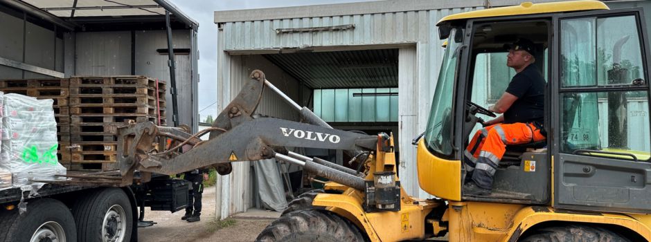 Kostenlos : 23 Tonnen Estrich und Beton für Hochwassergeschädigte