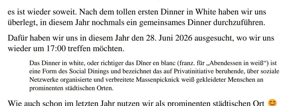White Dinner