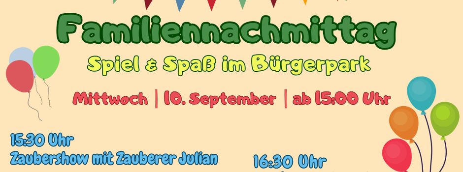 Großer Familiennachmittag – Spiel & Spaß im Bürgerpark 🌳🎈