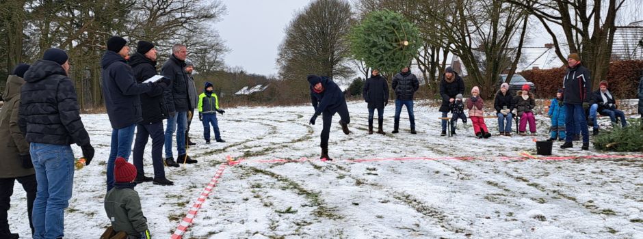 Weihnachtsbaumweitwurf