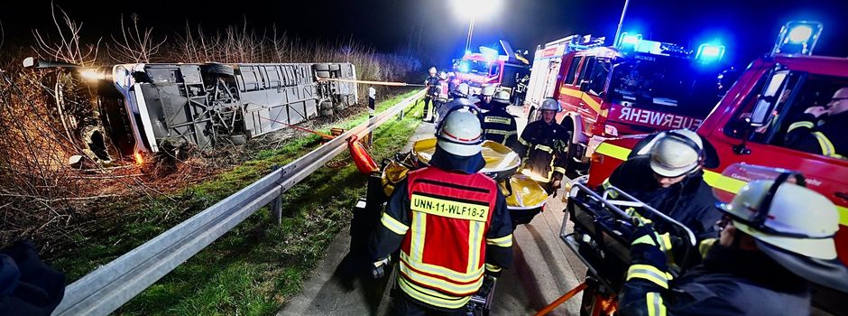 Erneut Busunglück auf Autobahn: Mehr als 20 Verletzte in NRW