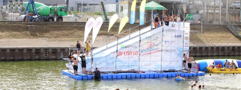 Rheinspringen in Worms am Wochenende: Wettkämpfe, Floßhafenfest und Partys