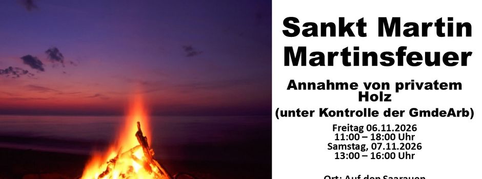 Holzannahme für Martinsfeuer