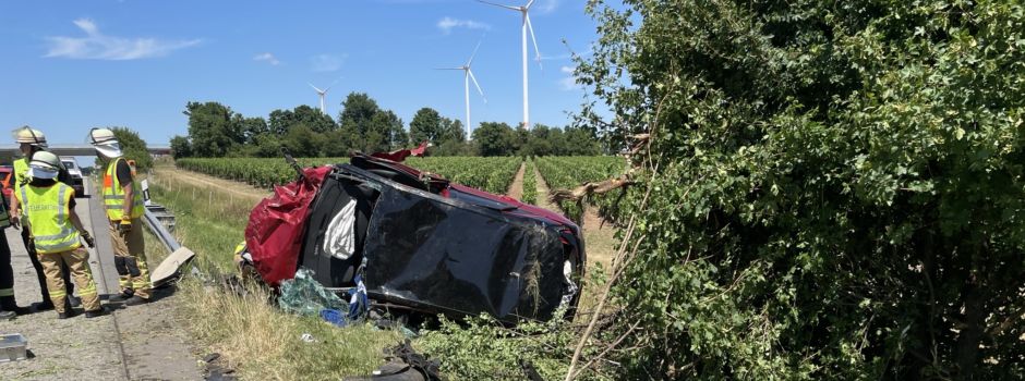 Zwei Schwerverletzte bei Unfall auf A61 zwischen Frankenthal und Worms