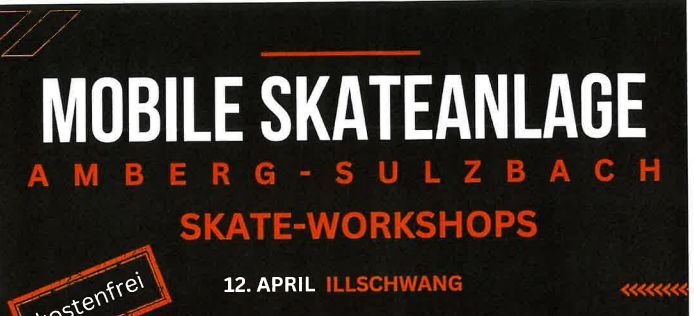 Skate-Workshop am 12.04.2025 - for free -  von 14:30 - 17:30 Uhr