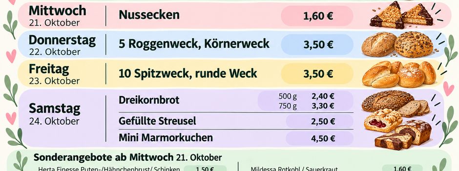 Wochenangebot Bäckerei Dexheimer