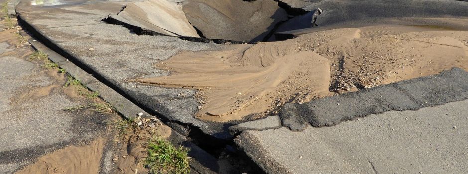 Aktueller Wasserrohrbruch