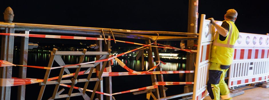 Unfall auf Theodor-Heuss-Brücke – Schaden an Brückengeländer