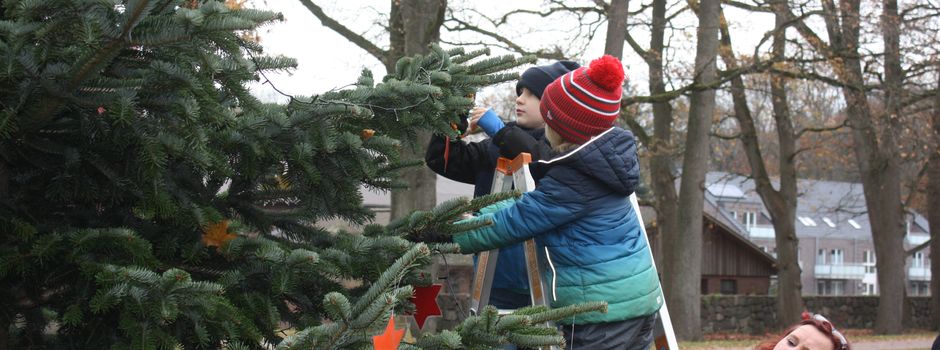 Weihnachtsbaum schmücken in Agathenburg