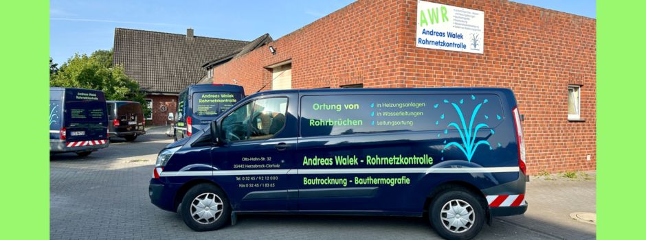 Andreas Walek Rohrnetzkontrolle sucht Mitarbeiter im Bereich Leckortung, Bautrocknung und Maler (m/w/d)