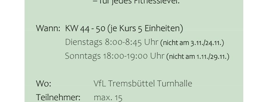 Neue Pilates Kurse