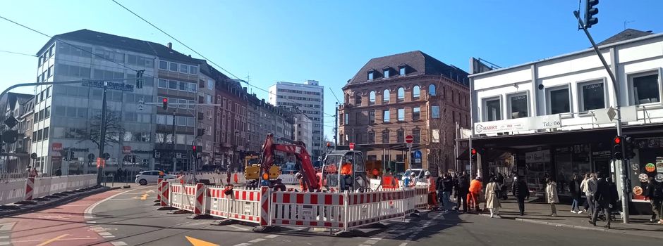 Neue Sperrung am Mainzer Münsterplatz wegen Straßenbahn-Bauarbeiten