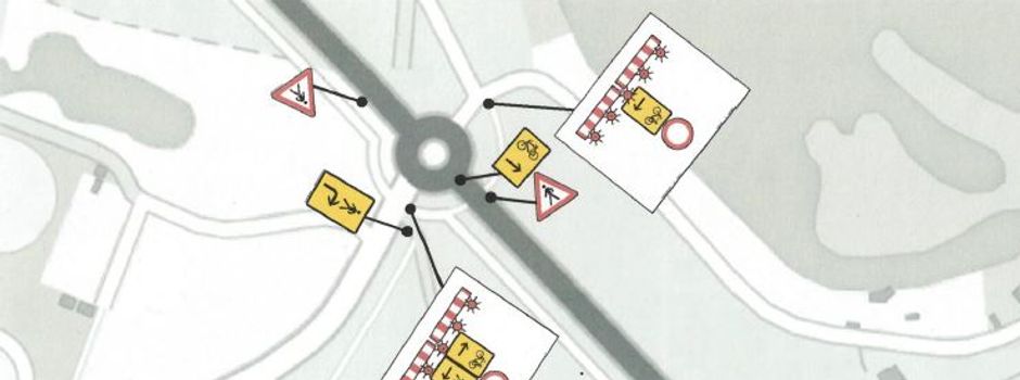 Vollsperrung Rad- und Gehweg entlang der St 3308