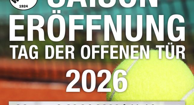 Diesen Sonntag: Tennis Saison-Eröffnung