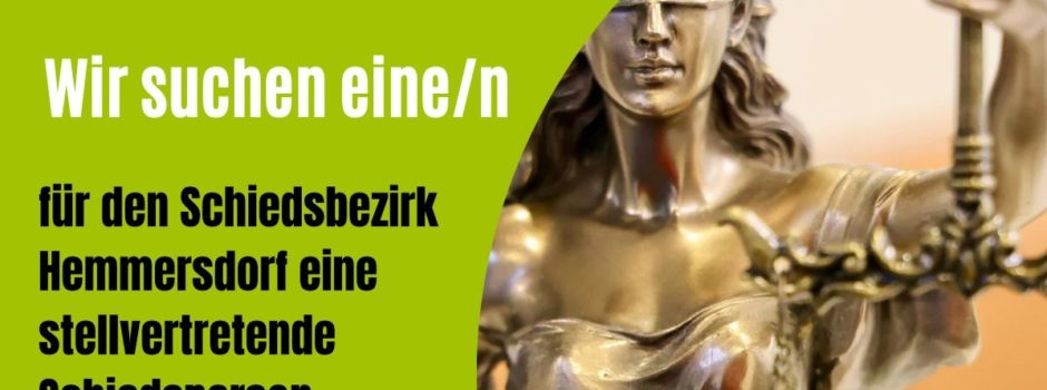 Wir suchen eine stellvertretende Schiedsperson für Hemmersdorf