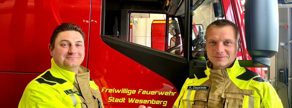 Staffelstabübergabe in der Wehrführung der Feuerwehr