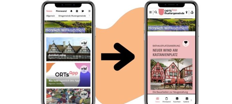 OrtsApp in neuem Design