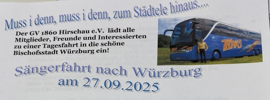 Tagesfahrt nach Würzburg - jetzt anmelden!