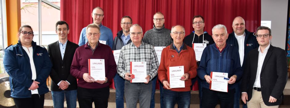 Verdiente Blutspender für die Jahre 2019 bis 2022 geehrt