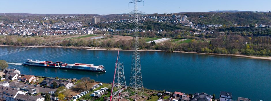 Rheinkreuzung bei Koblenz: Amprion erneuert Strommasten für Ultranet