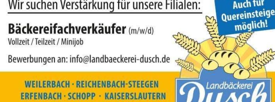 Verkaufstalente gesucht! Wir suchen Verstärkung für unsere Filialen:   Bäckereinfachverkäufer (m/w/d)