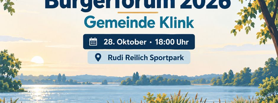Bürgerforum 2026: Gemeinde Klink lädt zum Austausch ein