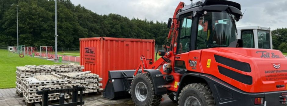 Sanierung der Wettkampfbahn auf dem Sportplatz an der Brake