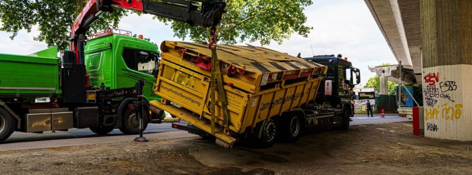 Container-Unfall in Mainz