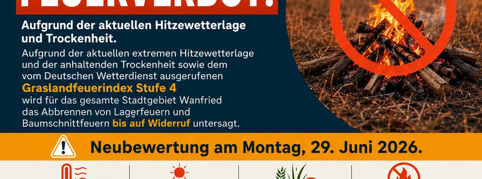 Feuerverbot im gesamten Stadtgebiet
