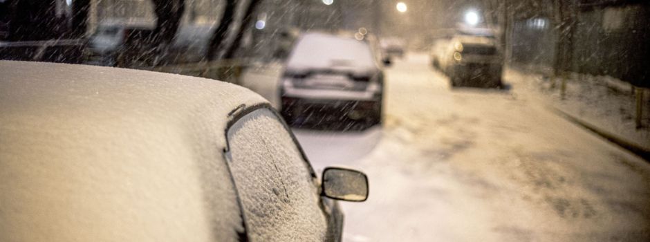 Schnee-Chaos in Wiesbaden